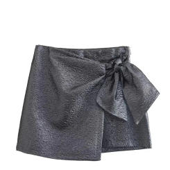 TRAF Women Shorts Skirts 2022 Fashion Bowknot High-Waisted Loose Shorts Woman Clothing Streetwear Mini Shorts Female Skirt