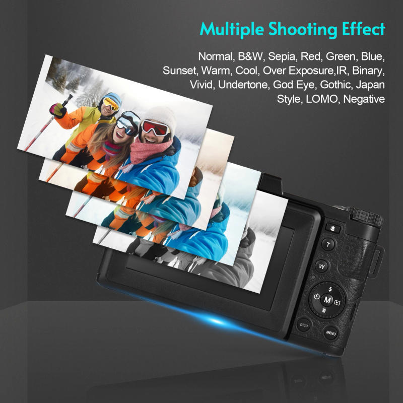 Description Picture 6 of itemAndoer Digital Camera 3.0 Inch TFT Rotatable Screen 48MP 4K 16X Zoom Anti-shaking Birthday Christmas Gifts for Kids Boys Girls