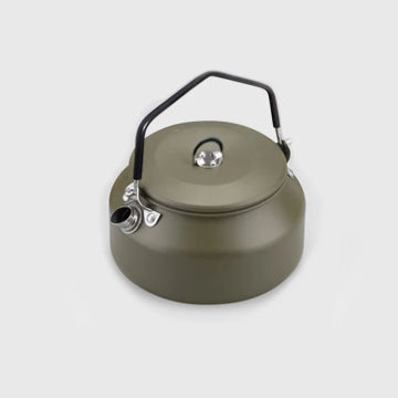 Camping Portable Water Bottle Outdoor Retro Stainless Steel Kettle Teapot Camping Hand Brewed Coffee Pot 1L