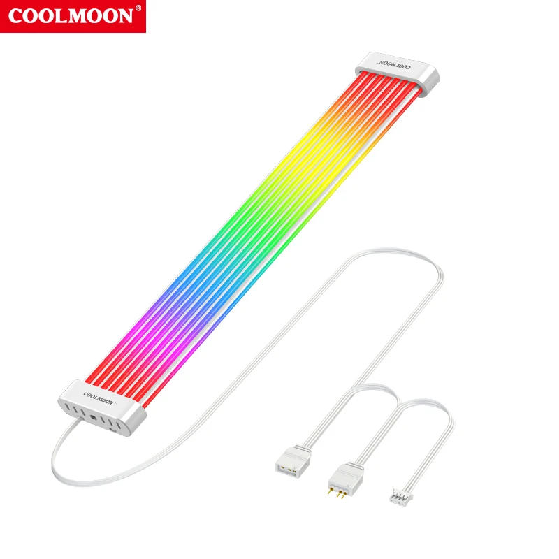 Description Picture 3 of itemFlexible Light Bar for COOLMOON Neon Line 8Pin/24Pin ARGB Bendable Chassis Streamer Multifunctional DIY for Power Supply Unit