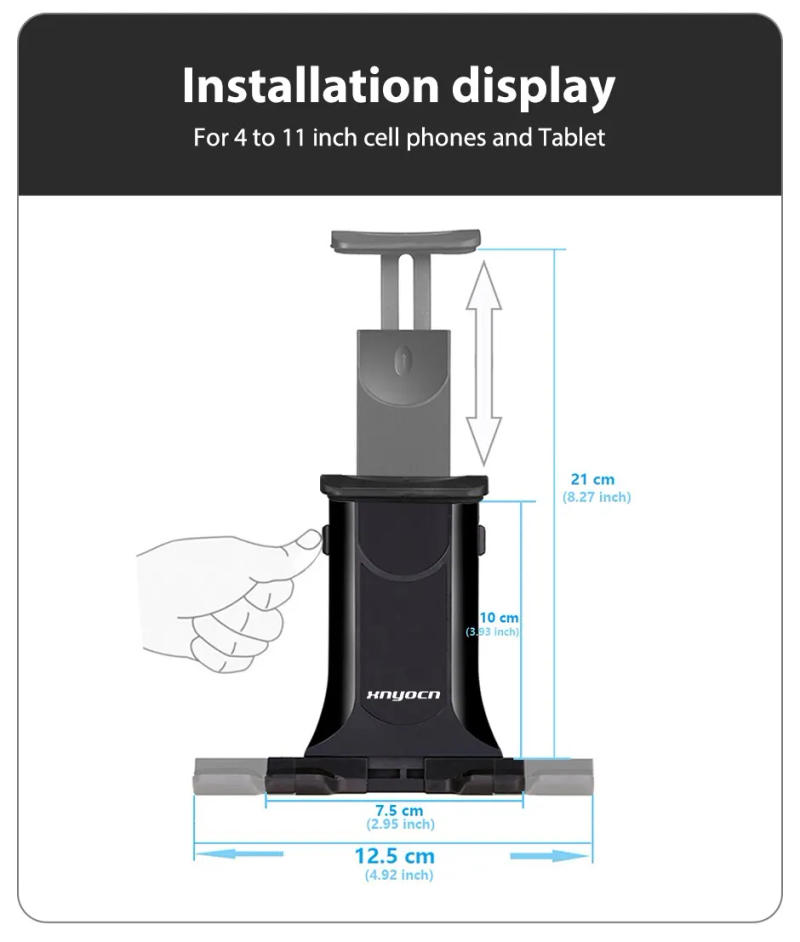 Description Picture 6 of itemXNYOCN Adjustable Car CD Slot Tablet Stand Phone Holder for iPhone 14 13 12 11 iPad Pro Air Mini 4 to 12 Inch Samsung Iconic Brand Pad