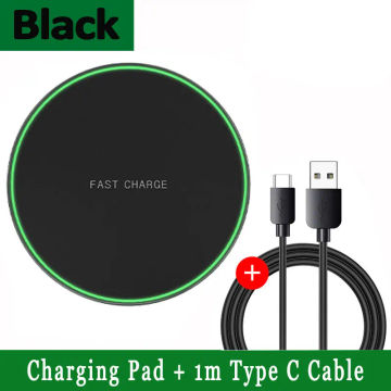 30W Wireless Charger Pad For iPhone 14 13 12 11 Pro XS X XR 8 Induction Type C Fast Charging Pad for Samsung S22 S21 S20 Xiaomi