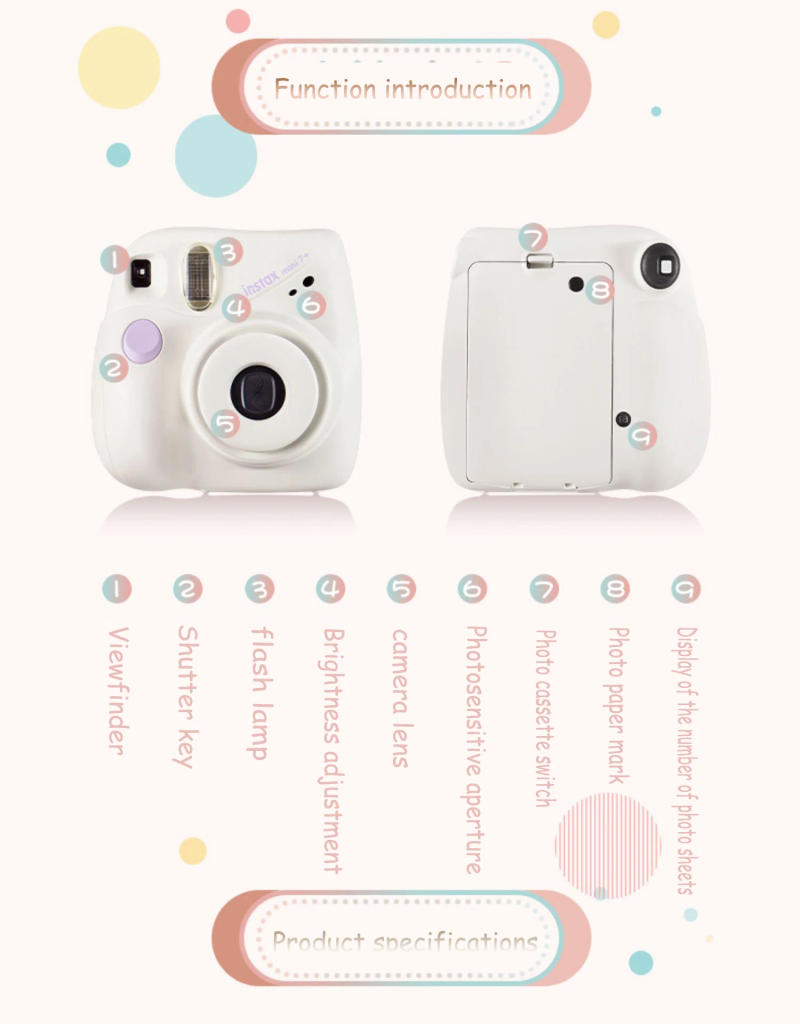 Description Picture 3 of itemFujifilm Instax mini7+One Shot Imaging Camera mini 7c Upgrade Instant Camera