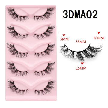 Fox Eye Eyelashes Cat Eye Lashes Winged End Eye Elongated Eyelashes Fluffy Soft Natural Long Faux Mink Fake Lashes Faux Cils