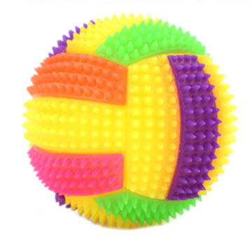 Hot New Pet Toys Dog Interactive Elasticity Ball Cat Dog Chew Toys Flashing Bouncy Volleyball Ball LED Light Hedgehog Bouncing