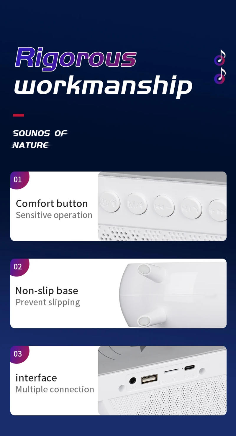 Description Picture 4 of itemMultifunctional Wireless Charger FM TF U disk Bluetooth 5.2 Speaker RGB Light Fast Charging Station for Iphone 12 13 14 Samsung