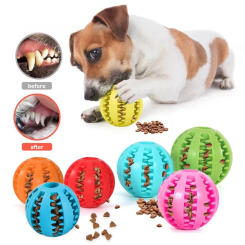 Pet Dog Toy Ball Interactive dog Chew Toy Tooth Cleaning Rubber Food Ball for Small Dogs for Small Dogs Accessories