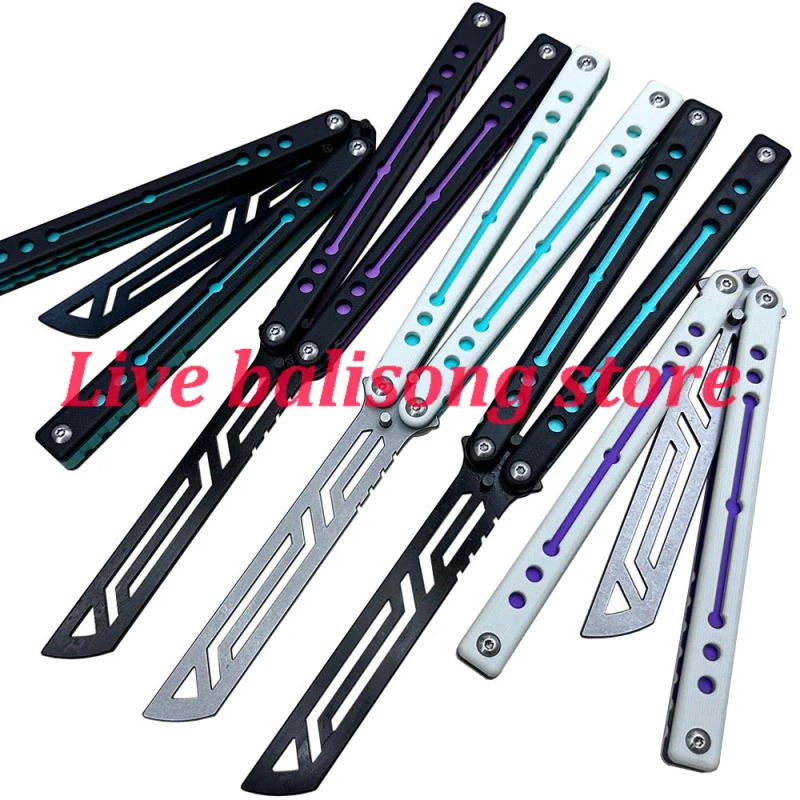 Description Picture 4 of itemTOUCH TIMES Nautilus V2 Clone Balisong Trainer Butterfly Trainer Knife G10 Handle 6061 Aluminum Liner Bushings System