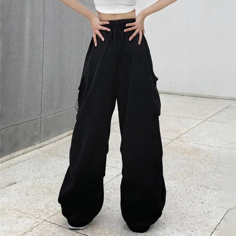 Description Picture 5 of itemY2k Women Streetwear Wide Leg Cargo Pants Casual Baggy Pant Straight With Big Pockets Jogging Trousers Vintage Female Sweatpants