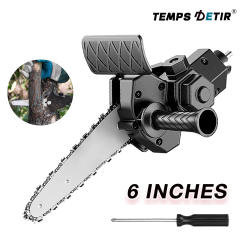 6-Inch Electric Drill Conversion Electric Chain Saw Adapter Tool, Home Portable Mini Chainsaw,Woodworking Trimming/Cutting Tools
