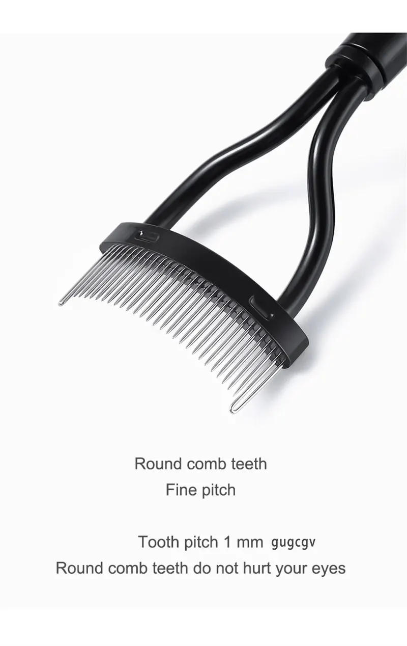 Description Picture 6 of itemEyelash Beauty Collapsible Separator Portable Eyelash Brush Comb Mascara Curl Eye Lash Stainless Steel Eyelash Combing Tools