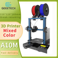 Geeetech 3D Printer A10M Mix-color Printing support atuo-leveling and 3d wifi function, Large volume printer 220*220*260mm, DIY