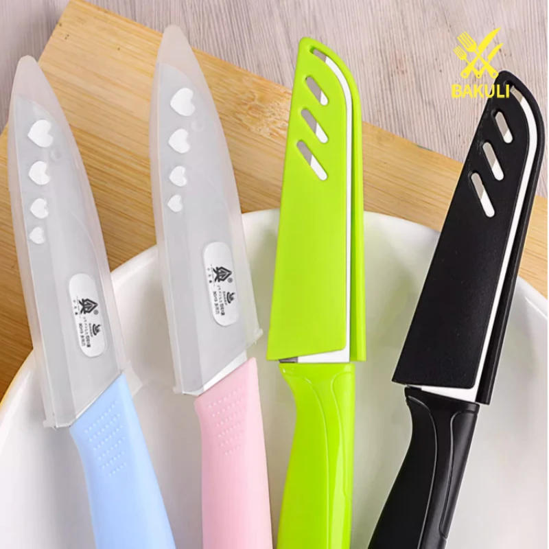 Description Picture 2 of itemBAKULI Stainless steel fruit knife, household kitchen peeler, portable sharp fruit knife, with protective cover