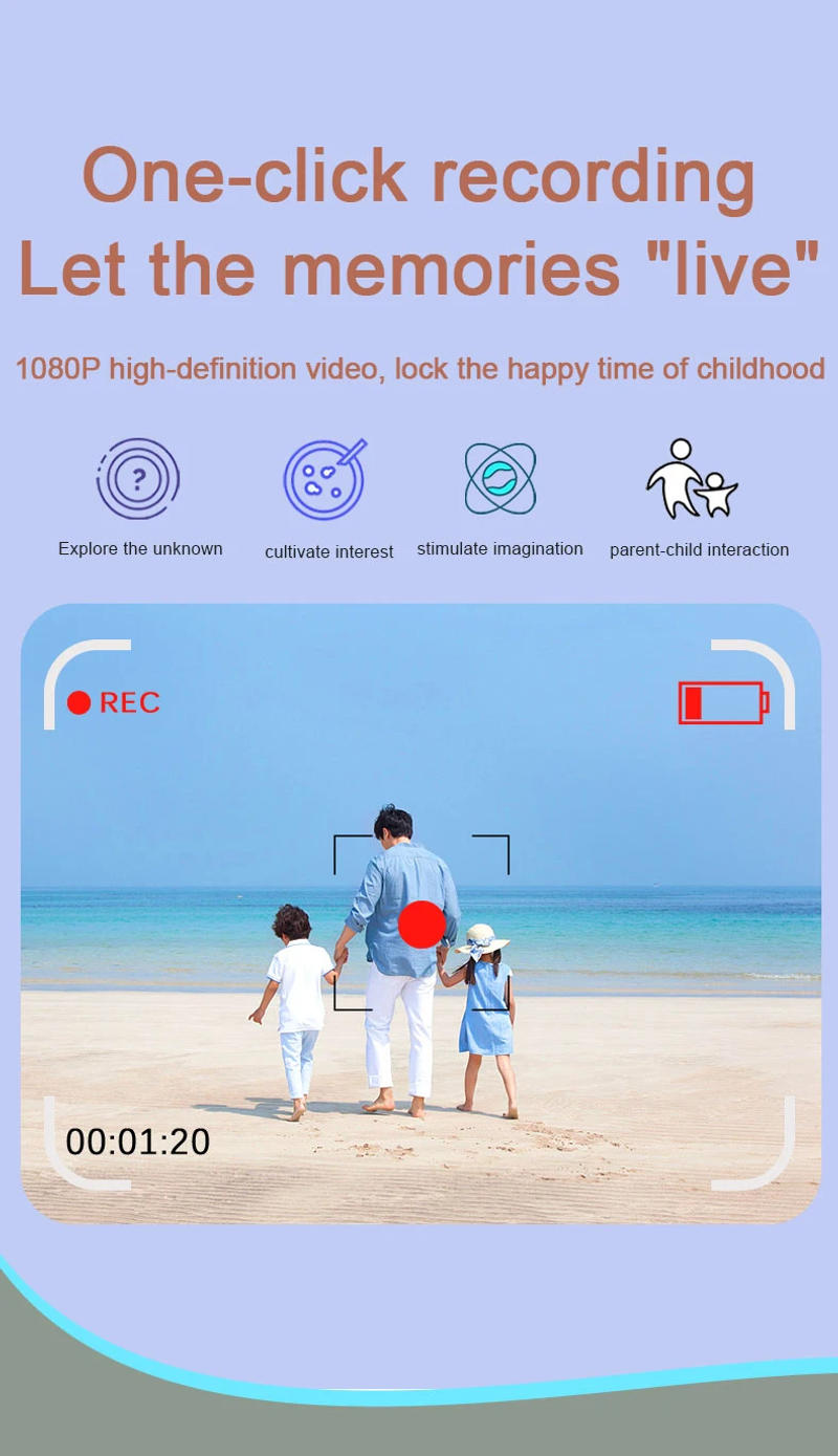 Description Picture 4 of itemChildren's Instant Printing Camera Thermal Printer Mini Children's Digital Camera 1080p HD Video Camera For Boys Birthday Gift