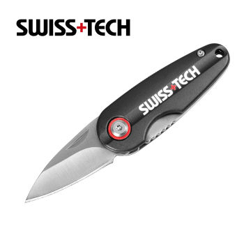 SWISS TECH Multifunction Mini Folding Knife Camping Knife Folding Pocket Knife Portable Key Ring Keychain Survival Outdoor Tool