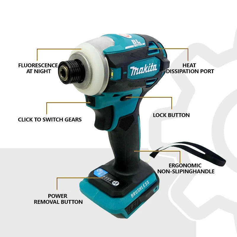 Description Picture 5 of itemMakita DTD172 Cordless Impact Driver 18V LXT BL Brushless Motor Electric Drill Wood/Bolt/T-Mode 180 N·M Rechargeable Power Tools