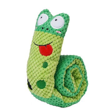 Durable Dog Bite Toy Cloth Fastener Tape Wear-resistant Snake-shaped Pet Dog Chewing Toy  Dog Puzzle Toy Relieve Boredom