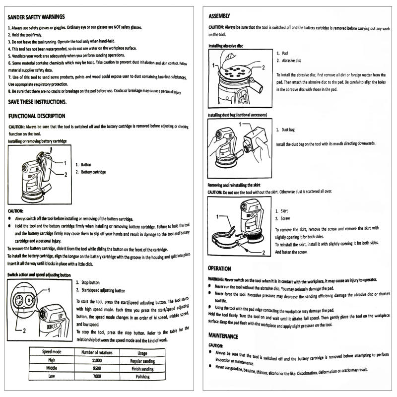 Description Picture 6 of item125mm Brushless Cordless Orbital Sander 6 Speed Adjustable Electric Car Polisher Waxing Polishing Grinding Sanding Machine