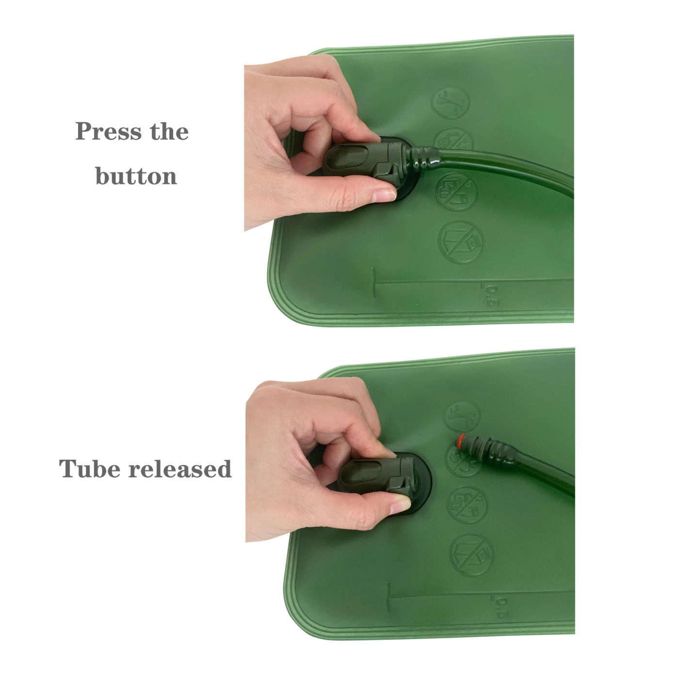 Description Picture 5 of itemAXEN Black Water Bladder Water Reservoir Hydration Pack Storage Bag BPA Free - 2L Blue Black Green for Running, Cycling, Hiking