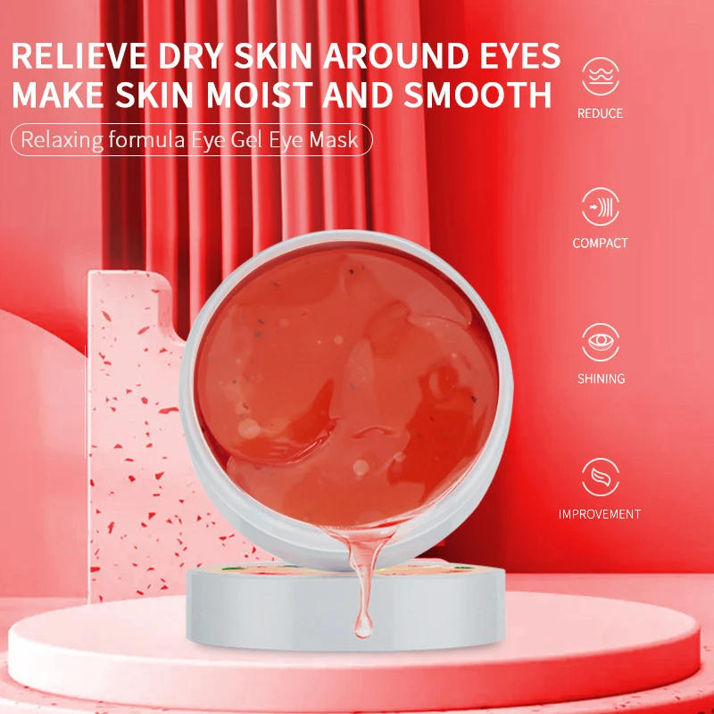 Description Picture 2 of item60PCS Roselle/Green Tea Eye Mask Anti Wrinkle Moisturizing Hydrogel Eye Gel Patch Hydrating Reduce Dryness Fine lines Skin Care