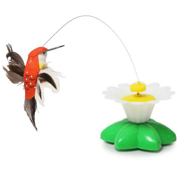 Rotating Electric Flying Butterfly Colorful Interactive Cat Dog Automatic Humming Bird Intelligence Training Rotating Funny Toys