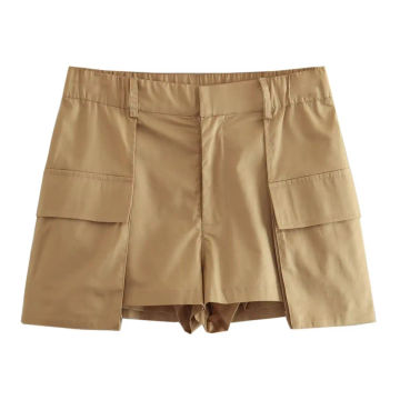 Women's Shorts 2023 Woman Summer Clothing Fashion A-Line Pocket Mini Skirts Cargo Shorts for Women