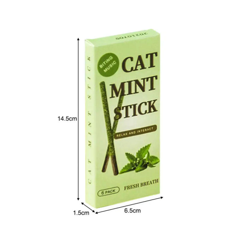 Description Picture 6 of item6 Sticks/box Cat Chews Products All Natural Catnip Sticks Wood Tengo Molar Sticks Teeth Cleaning Cat Sticks For Cats Of All Ages