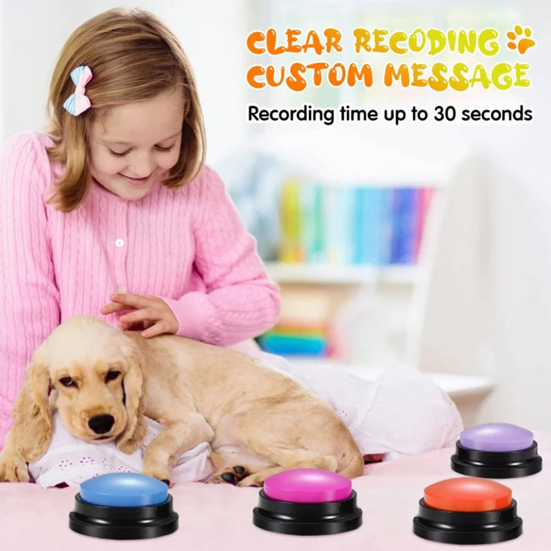 Description Picture 2 of itemFor Pet Communication Training Tool Squeeze Box Dog Toys Pet Sound Box Recordable Talking Button Cat Voice Recorder Talking Toy