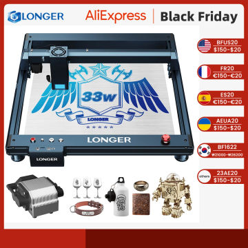 Longer Laser B1 Engraver with Auto Air Assist, 36W Output Laser Cutter, for Wood and Metal, Paper, Acrylic, Glass, Leather