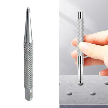 3.7 Inch Knurled Centre Punch Spot Dot Center Center Punches 94mm Carbon Steel Drilling Metal Hardened Sliver Tool