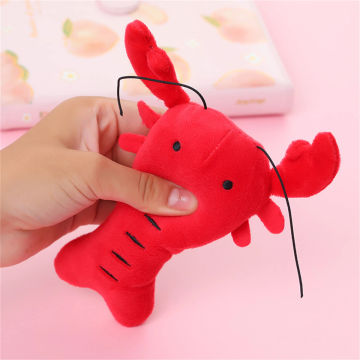 1PC Pet Chew Toy Cat and Dog Plush Toy Cute Lobster Crab Toy Dog Squeaky Toy Sound Toy