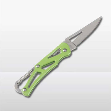 Stainless Steel Blade Shaped Knife Outdoor Camping Self Defense Emergency Survival Knife EDC Tool Folding Portable Key Knife