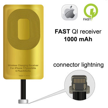 High quality Qi Wireless Charging Receiver Micro USB Type C Universal Fast Wireless Charger Adapter For Samsung iPhone Xiaomi LG