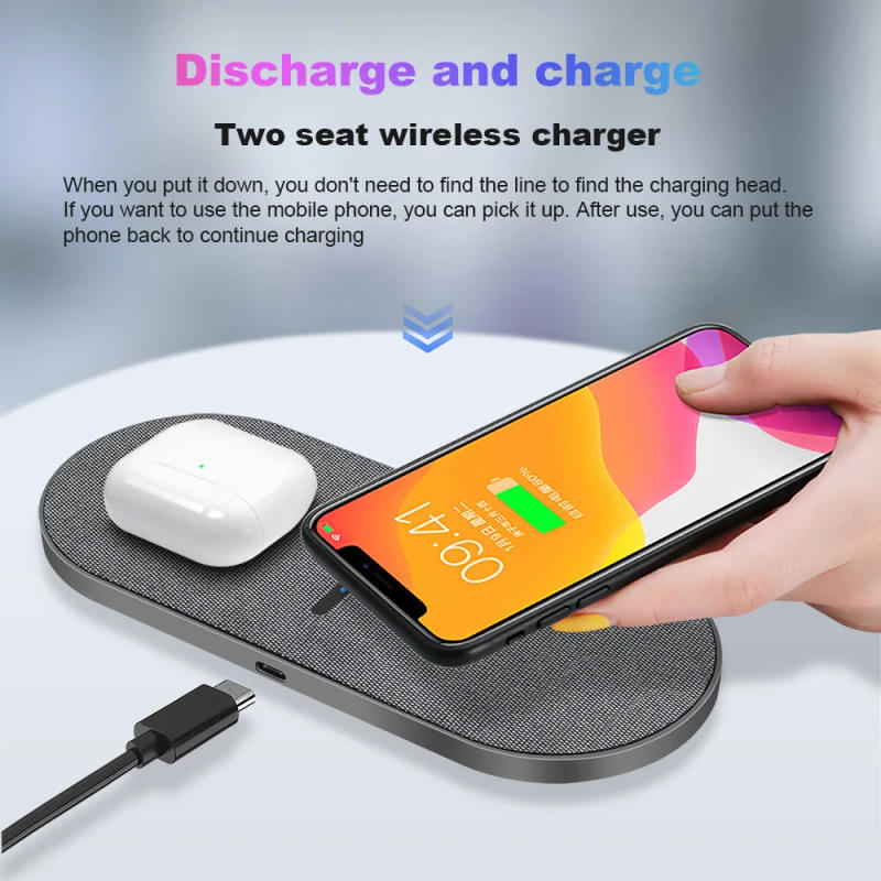 Description Picture 3 of item2 In 1 40W Fast Wireless Charger Pad For Samsung S10 S20 S21 iPhone 13 14 12 11 Pro XS X 8 Max Xiaomi Mi 11 12 Wireless Charging