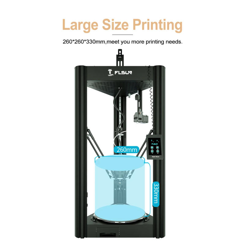 Description Picture 4 of itemFLSUN SuperRacer SR 3D Printer 200mm/s Auto-leveling TMC2209 Silent Driver Touch Screen 32-Bit Processor Linear Rail