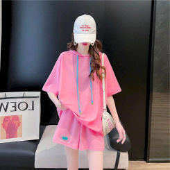 Oversized Summer Sets Women Outfits Loose Sporty Shorts Sleeve Tracksuit Women Two Piece Set Korean Fashion Casual Top and Pants
