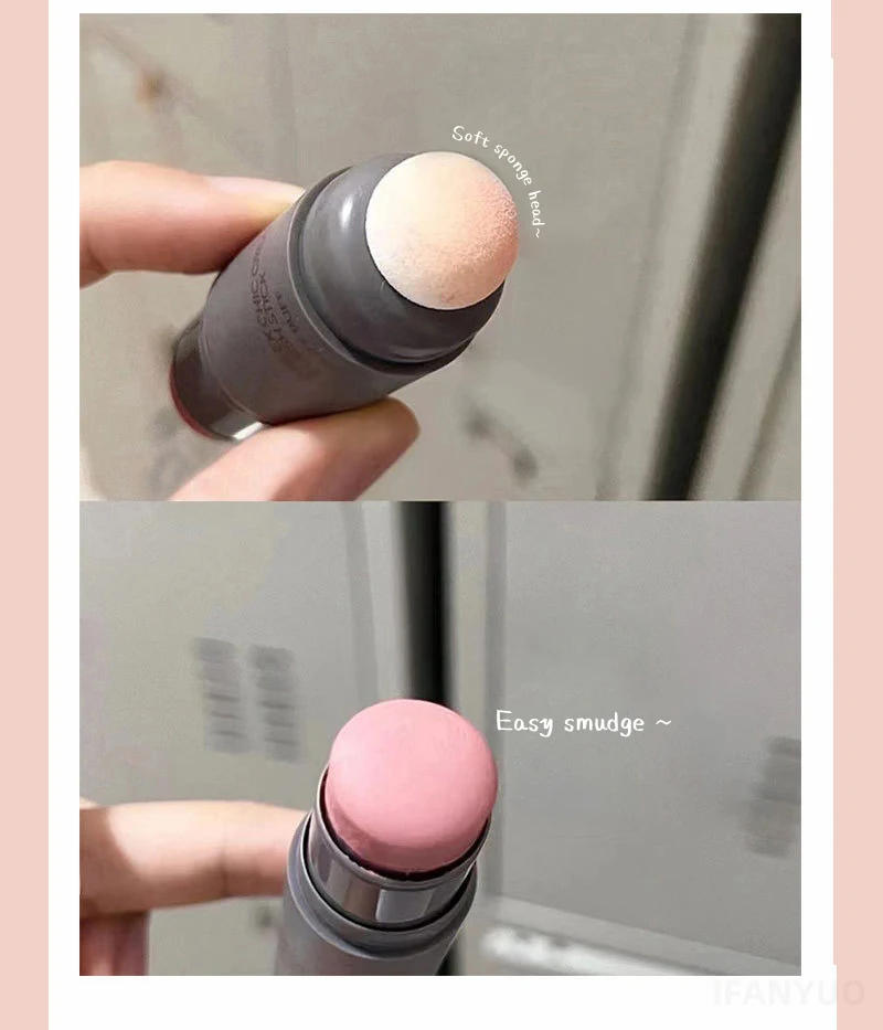 Description Picture 4 of itemDouble-ended Blush Stick Waterproof Brightening Face Contouring Shadow Blusher Long-lasting Tint Cheek Korean Makeup Cosmetics