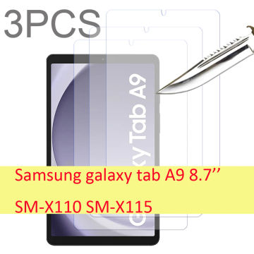 3PCS for Samsung galaxy tab A9 8.7'' SM-X110 SM-X115 2023 Tempered Glass screen protector protective tablet film HD Antiscratch