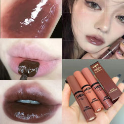 Moisturizing Black Lip Gloss Waterproof Glossy Long Lasting Not Sticky Liquid Lipstick Natural Korean Lip Tint Daily Lips Makeup