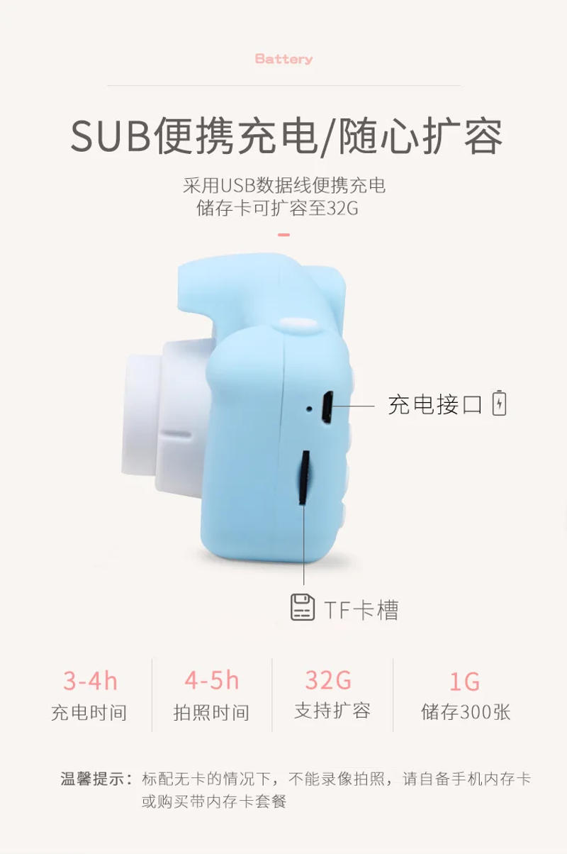 Description Picture 6 of itemMini Children's Camera Kids Toys Photos Camera Boy Girl Christmas Birthday Gift 1080P Video Digital Camera Baby Toys