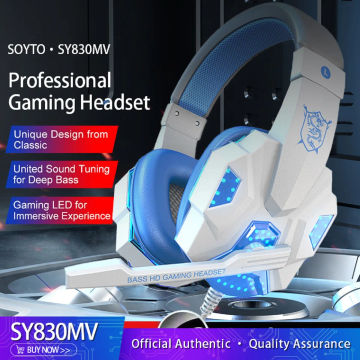 Luxury LED Light Wired Gaming Headphones With Microphone Noise-cancelling Gamer Headset for PC Computer Laptop PS4 PS5 Xbox