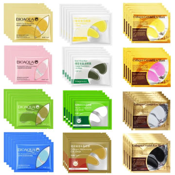 120pcs=60pairs Gold Collagen Crystal Eye Mask sknicare Anti Wrinkle Eye Patches Moisturizing Anti Aging Eye Patches for Beauty