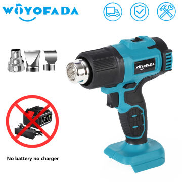 Heat Gun Cordless Hot Air Gun Industrial Handheld Electric Heat Gun Temperatures Adjustable no battery For Makita 18V Battery