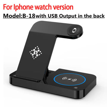 30W 4 in 1 Foldable Wireless Charging Station For iPhone 14 13 12 Pro Max Apple Watch 8/7/6 Samsung Galaxy 5/4/3 Fast Charger
