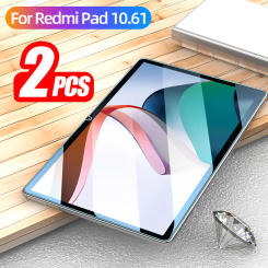 （2 Packs) 9HD Tempered Glass For Iconic Brand Redmi Pad 10.61 2022 Full Coverage Anti-Scratch Screen Protector Film