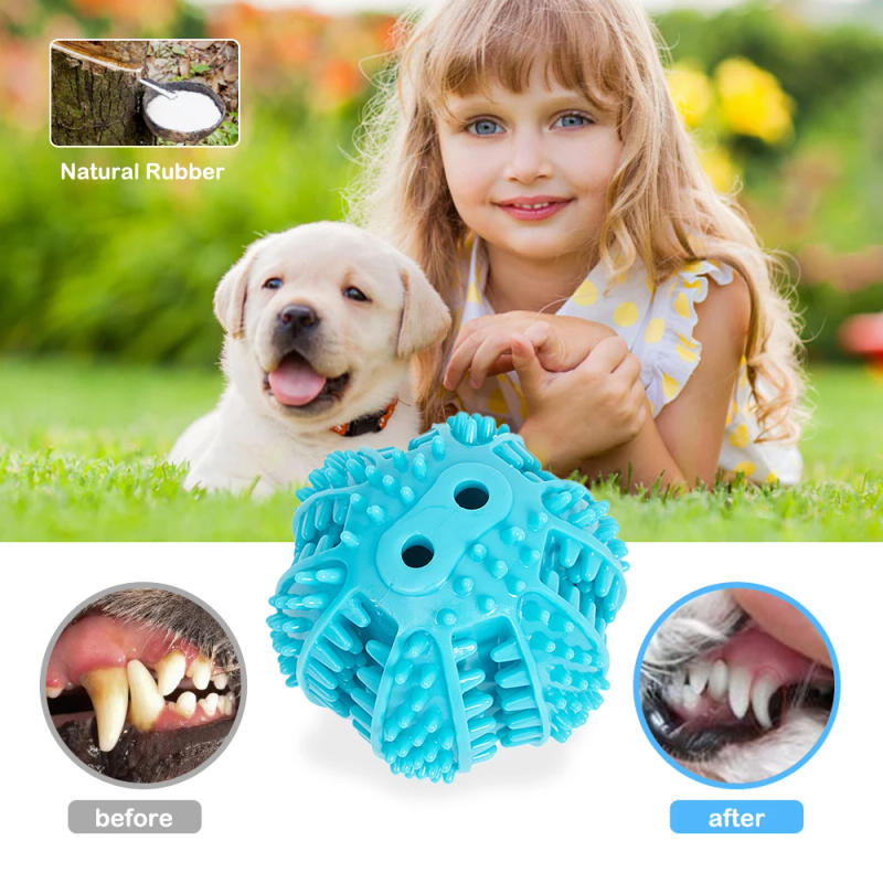 Description Picture 6 of itemPet Dog Toy Interactive Rubber Balls for Small Large Dogs Puppy Cat Chewing Toys Pet Tooth Cleaning Indestructible Dog Food Ball