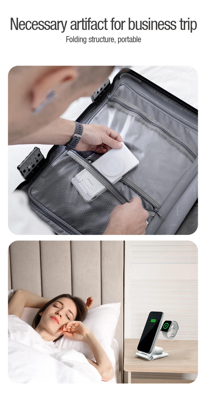 Description Picture 6 of itemNILLKIN 3 in 1 Magsafe Wireless Charger Stand for iPhone 15/14/13 Pro Max For Airpods Pro MFI For Apple Watch Ultra 8/7/SE/6/5/4