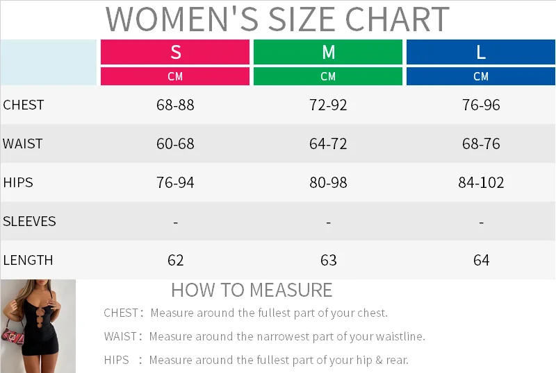 Description Picture 2 of itemCUTENOVA New Solid Color Sling Mini Dress Metal Buckle Hollow Love Hip Dress Women's Party