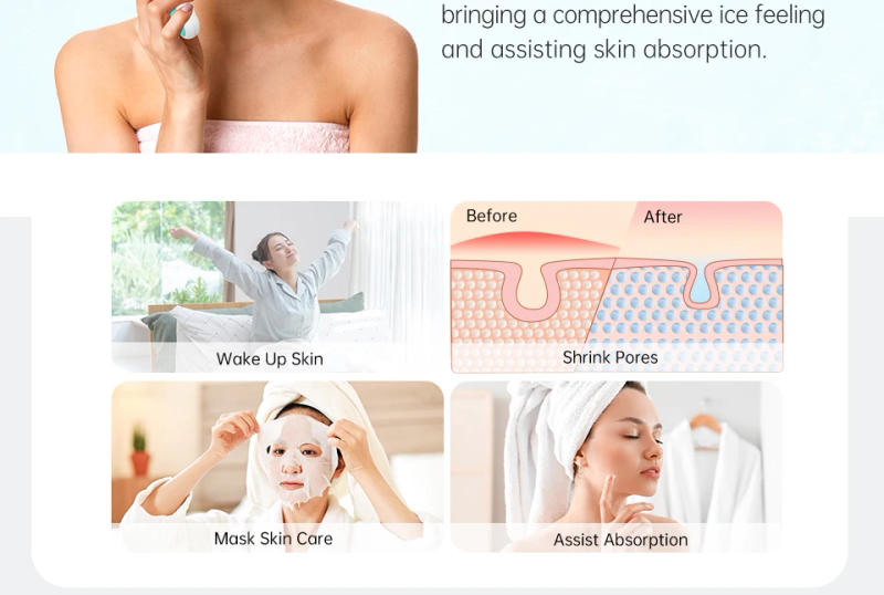 Description Picture 5 of itemIce Roller for Face Eyes Facial Cooler Neck Face Massagers Ice Massage Roller Cooling Derma Stamp Cold Therapy Skincare Tools