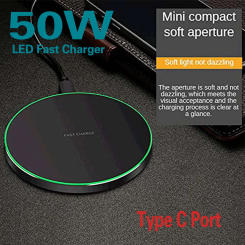 2023 New 50W Qi Wireless Charger for iPhone 15 14 13 X XR XS Max 8 for Samsung S10 S20 Note10 20 Xiaomi Huawei Phone